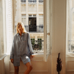 Moteriška pižama iš šilko ir medvilnės | Prancūziškas prisilietimas