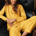 Moteriška pižama iš šilko ir medvilnės | Prancūziškas prisilietimas