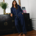 Moteriška pižama iš šilko ir medvilnės | Prancūziškas prisilietimas - Image 2